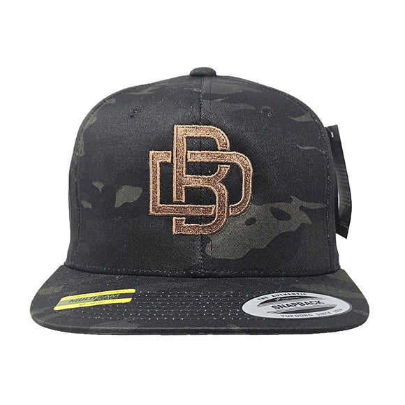 Dean Brody Snapback Camo Hat - Brown logo