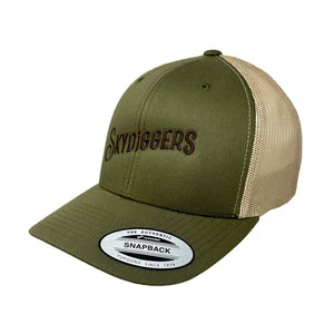 Skydiggers Snapback Hat – Kakhi w/ Brown Logo