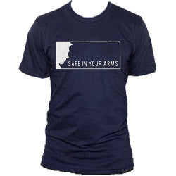 Navy Blue Safe In Your Arms T-shirt (Online Exclusive)